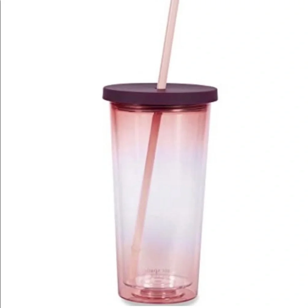 Kate Spade pink ombré travel mug - Picture 2 of 6